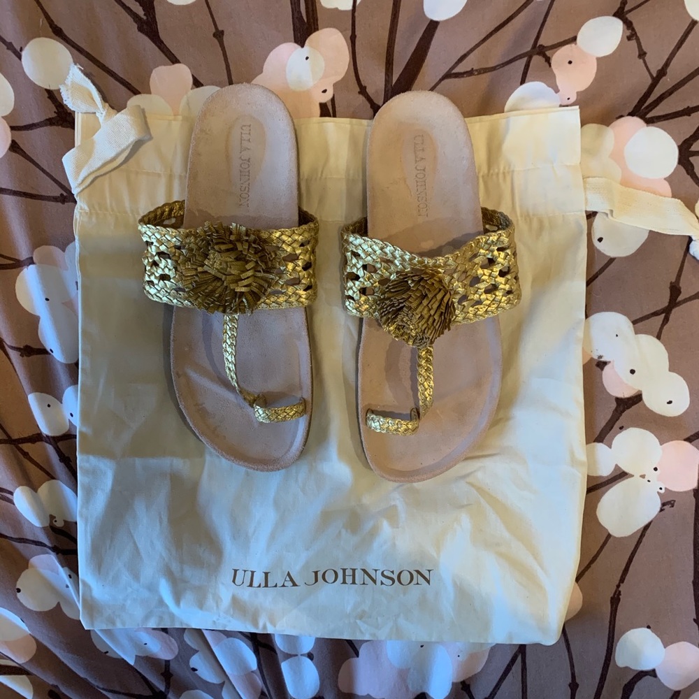 Ulla Johnson Gold Sandals
